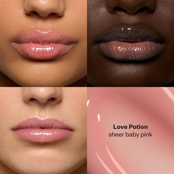 Kosas-Lip Pulse Glassy Lip Plumper-Makeup-LIPPULSE_SHADEGRID_LOVEPOTION-The Detox Market | Love Potion - Sheer Baby Pink